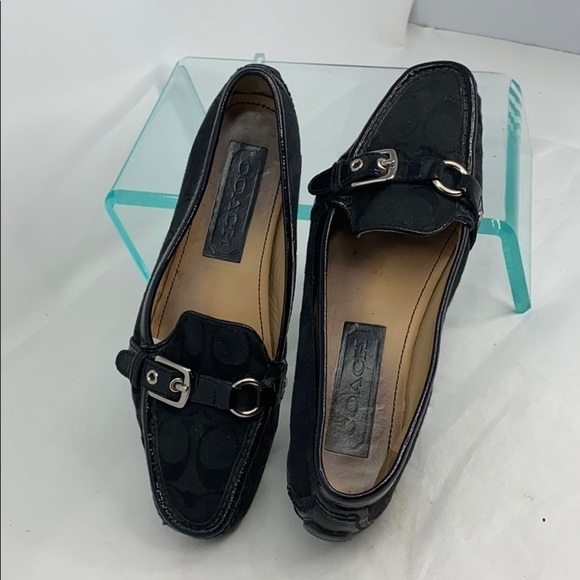Coach Sz 7.5 Stacie Monogram Logo Flat Loafers - Picture 9 of 9